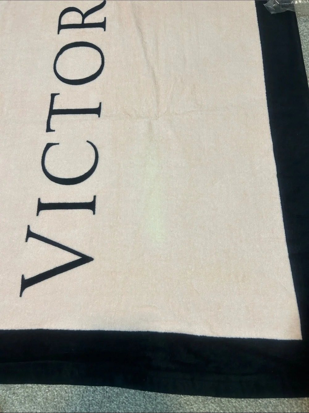 Victoria's Secret Pink Beach Towel with Vertical Logo
